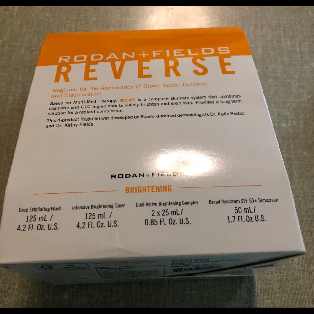 Rodan and fields reverse brightening regimen.
